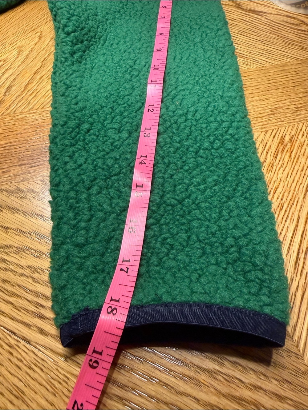 J Crew Polartec Vintage Fleece- Green Pink Accents- Half-Zip Pullover- NWT- L - Picture 8 of 12